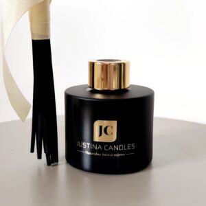 Dyfuzor zapachowy na bazie gliceryny wegańskiej w czarnym szkle w macie, 10 patyczków rattanowych, 100ml